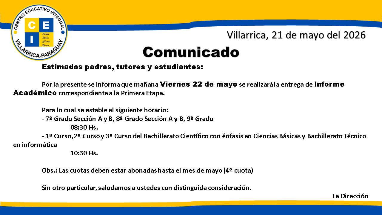 Entrega de informes