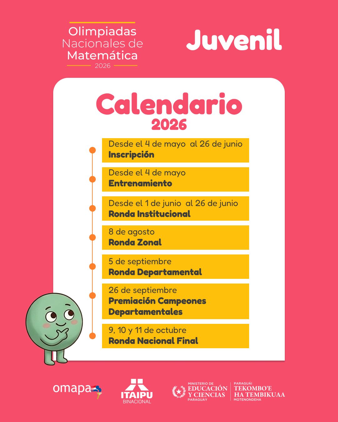 Calendario Juvenil OMAPA 2026